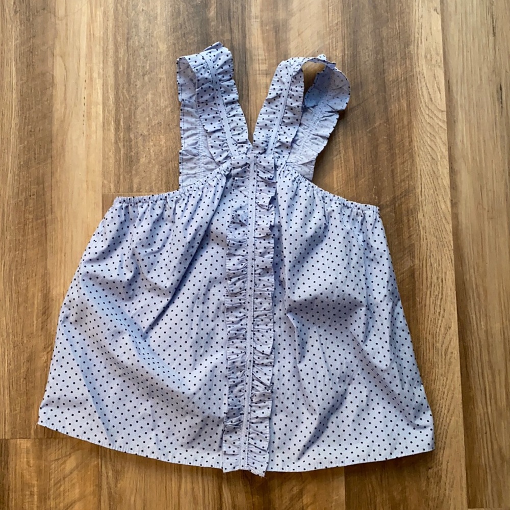 Blue Anthropologie polka dot top!!